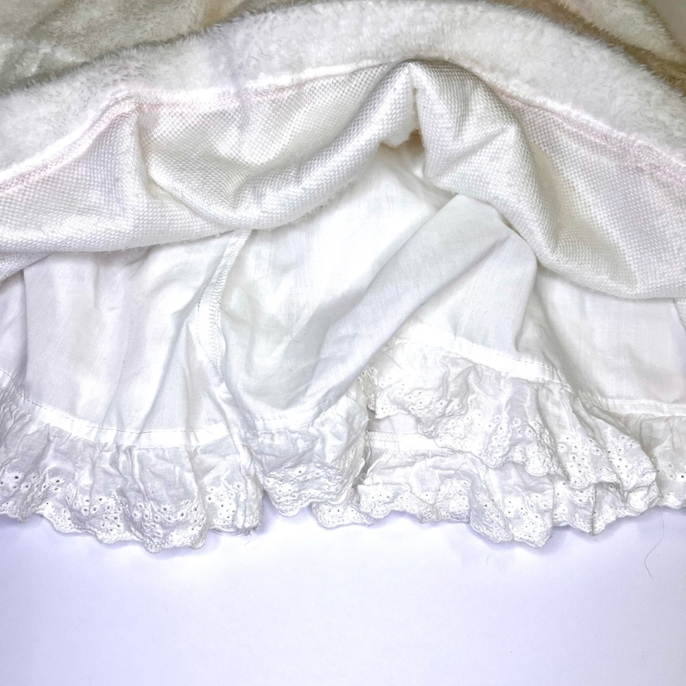 Faux Fur Lolita Coquette Style White & Pink Skirt w/ Built-In Shorts Rare - Picture 5 of 11